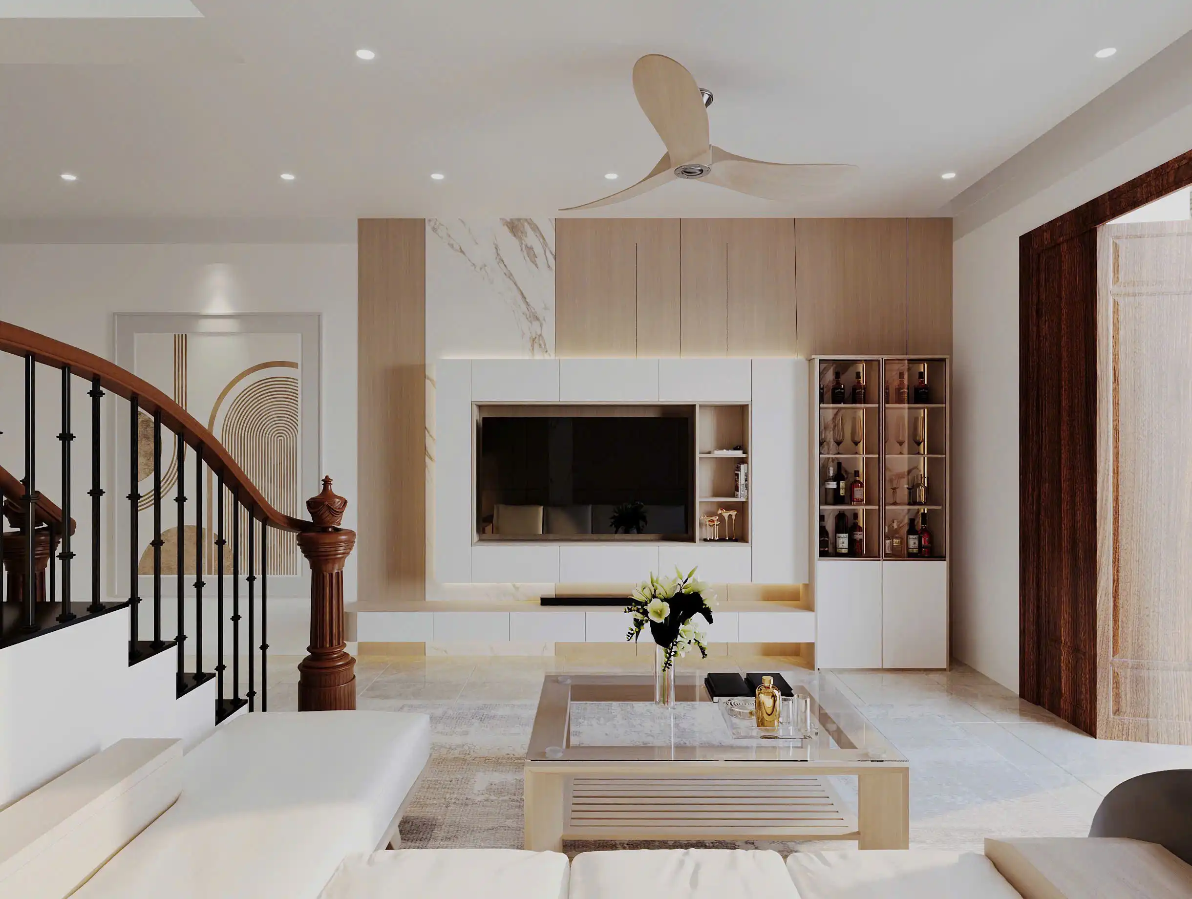 Dự án thiết kế và thi công trọn gói nhà anh chị Thùy Tân, Phú Xuyên