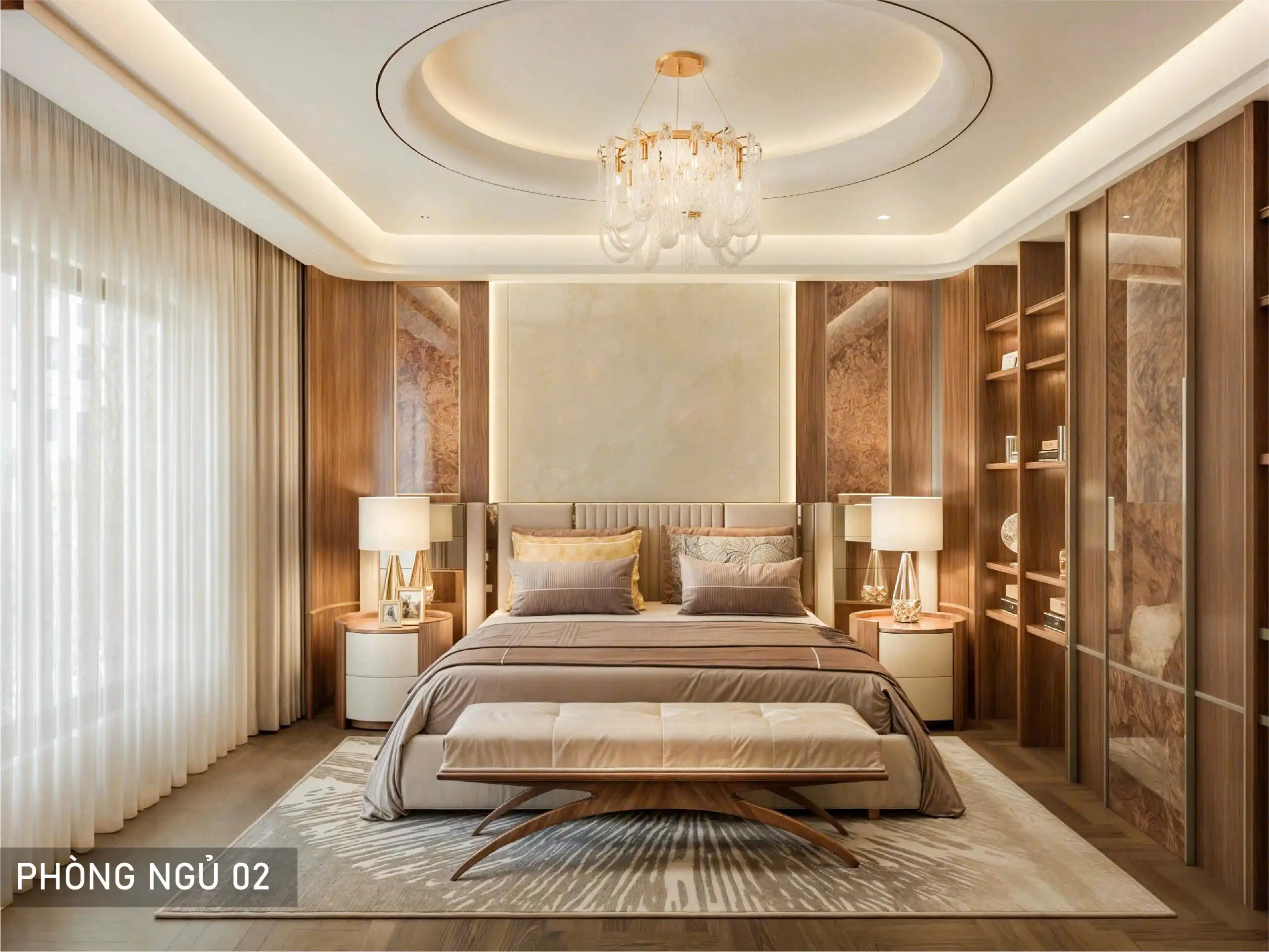 Thiết kế phòng ngủ luxury đẹp, sang trọng tại Hà Nội